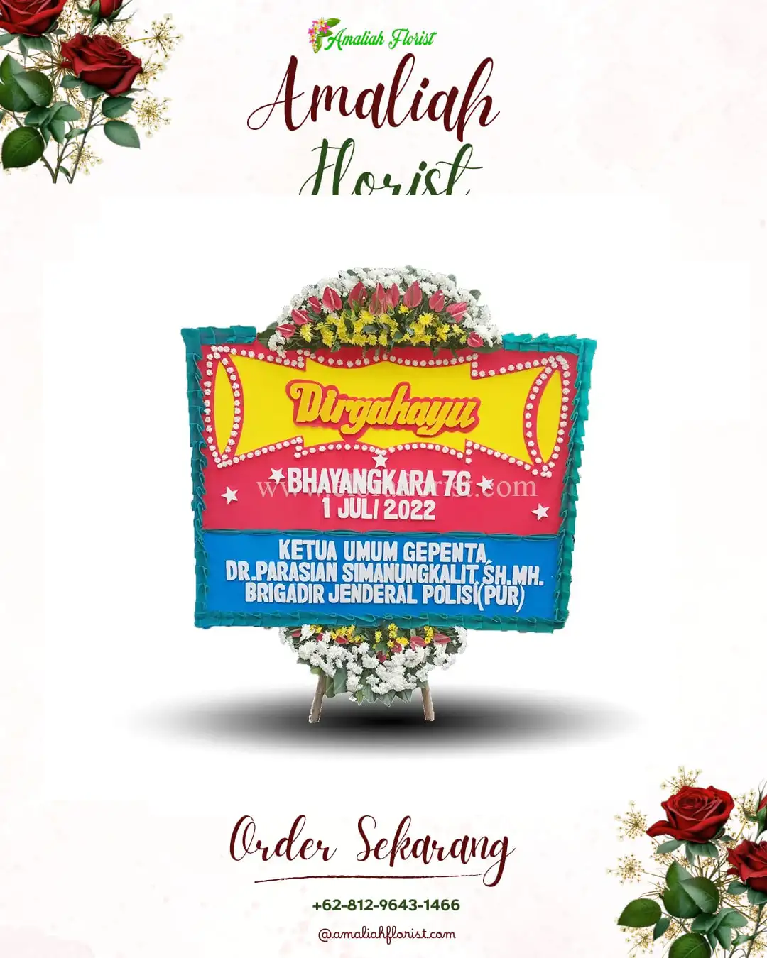 Papan Bunga HUT Ulang Tahun Sukowilangun